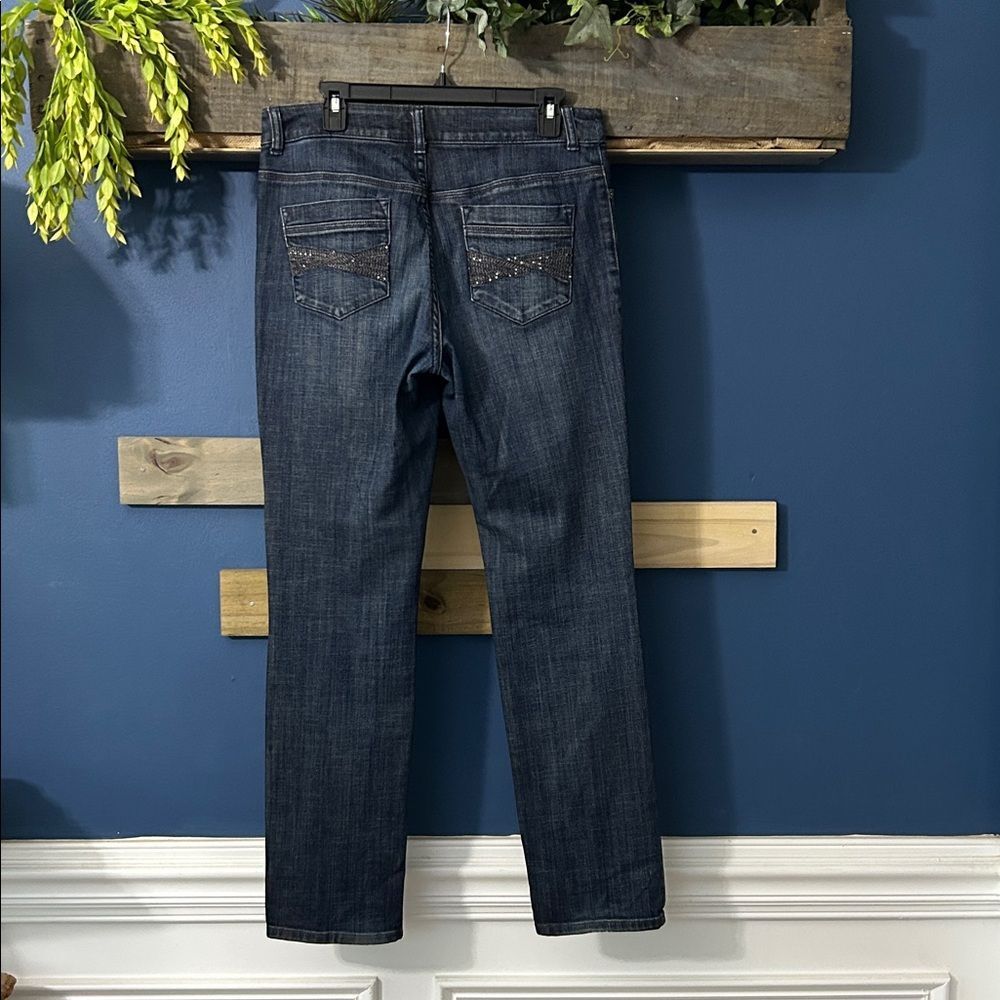 Chico's Dark Blue Boot Cut Jeans - Picture 2 of 7